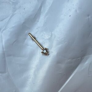 Catbird Gold Bar Earring with Sapphire